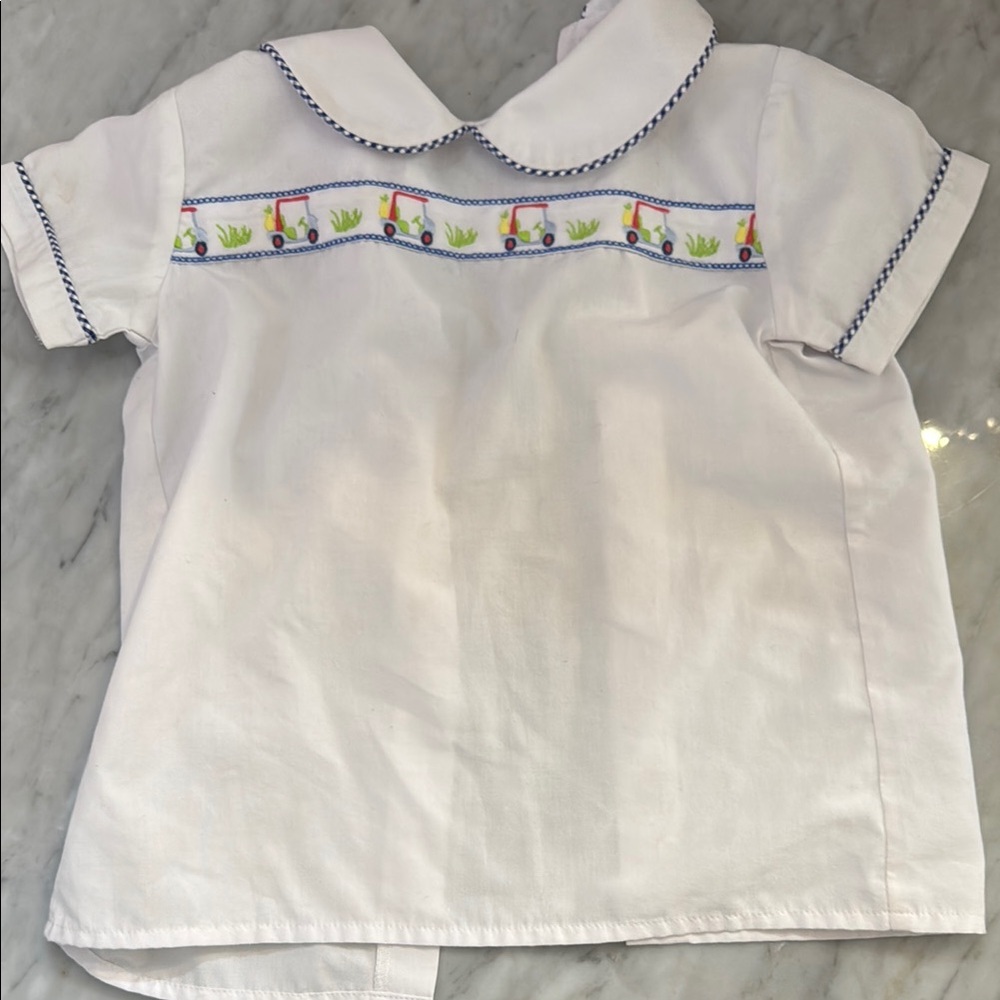 Boys Lullaby Set embroidered golf shirt